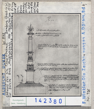 Vorschaubild Albrecht Dürer: Entwurf für ein Siegesdenkmal. Bamberg, Staatsbibliothek 
